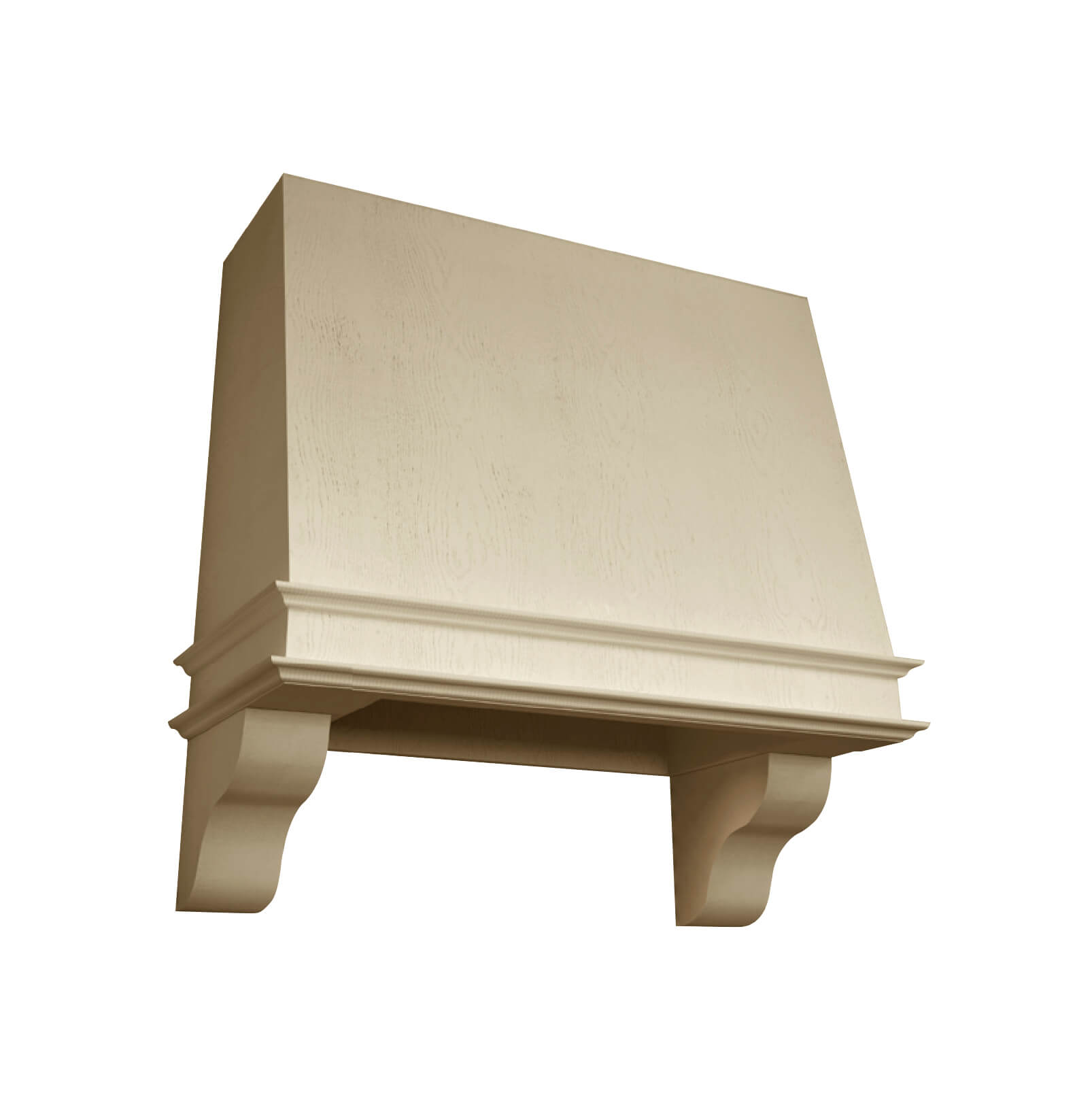 Campana extractora beige de cocina moderna, diseñada por Grupo Espinar.